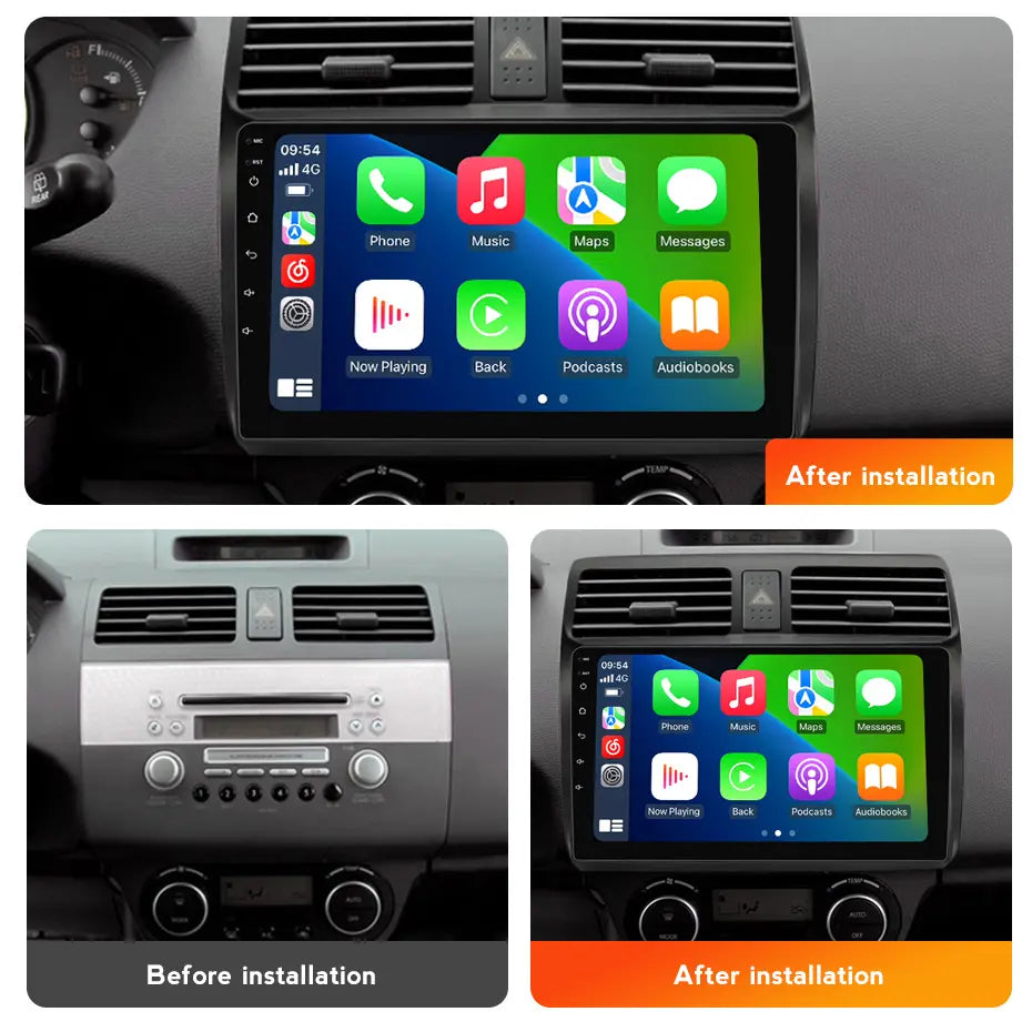 Combo RADIO + BISEL - Suzuki Swift 2003-2010 - 4GB RAM + 64GB ROM - Pantalla QLED
