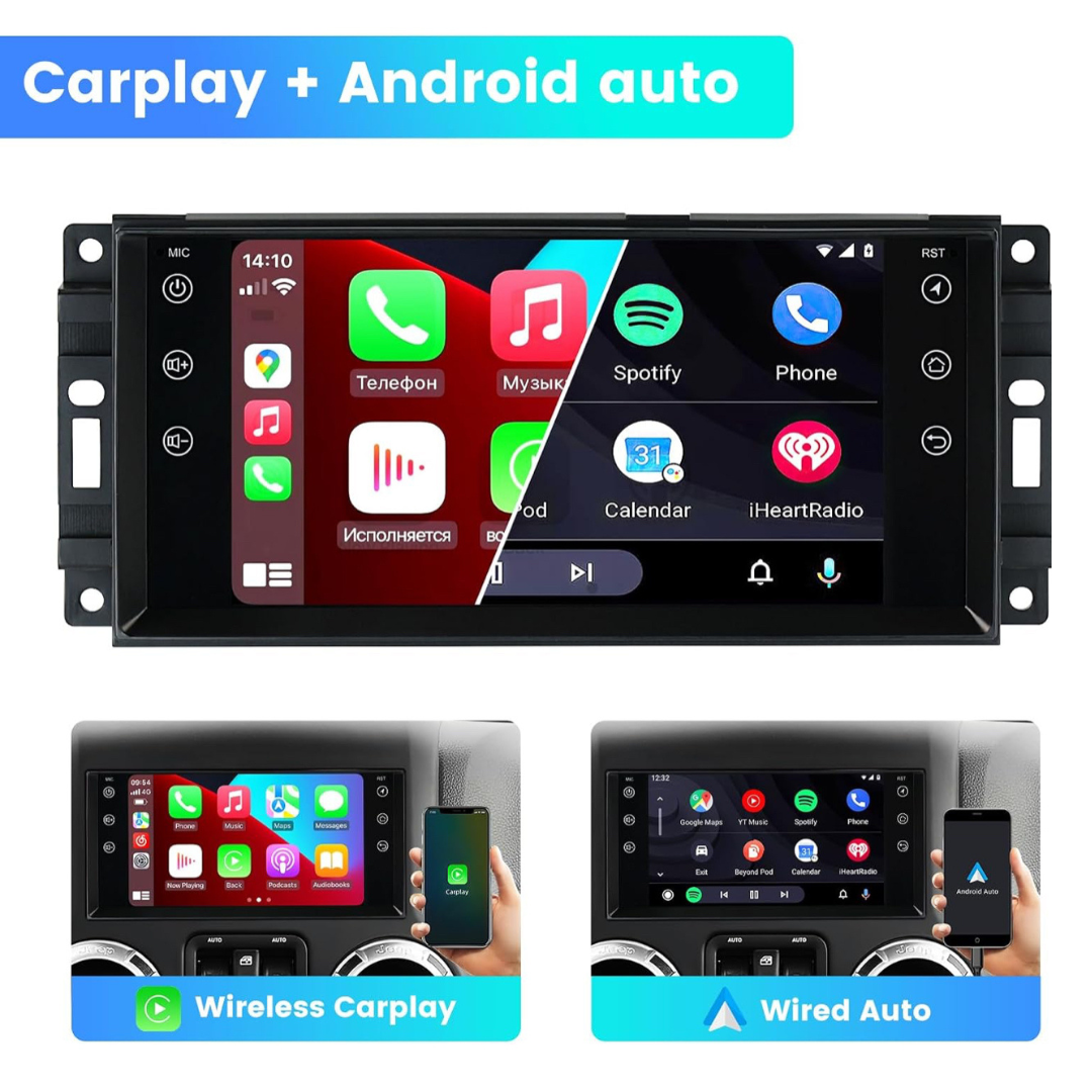 Radio Jeep Wrangler 7" CarPlay · 2GB/32GB