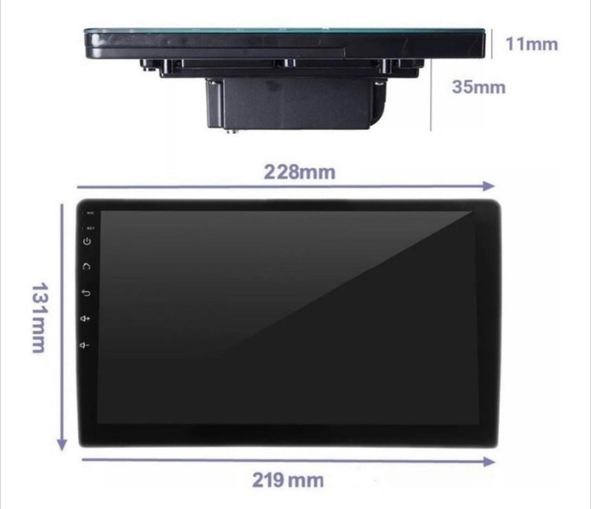 Radio 9" QLED CarPlay + Cámara de Retroceso · 4GB/64GB