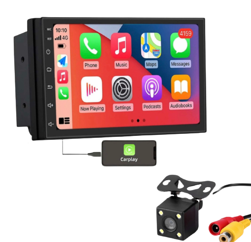 Radio 7" CarPlay + Cámara de Retroceso, 2GB/32GB