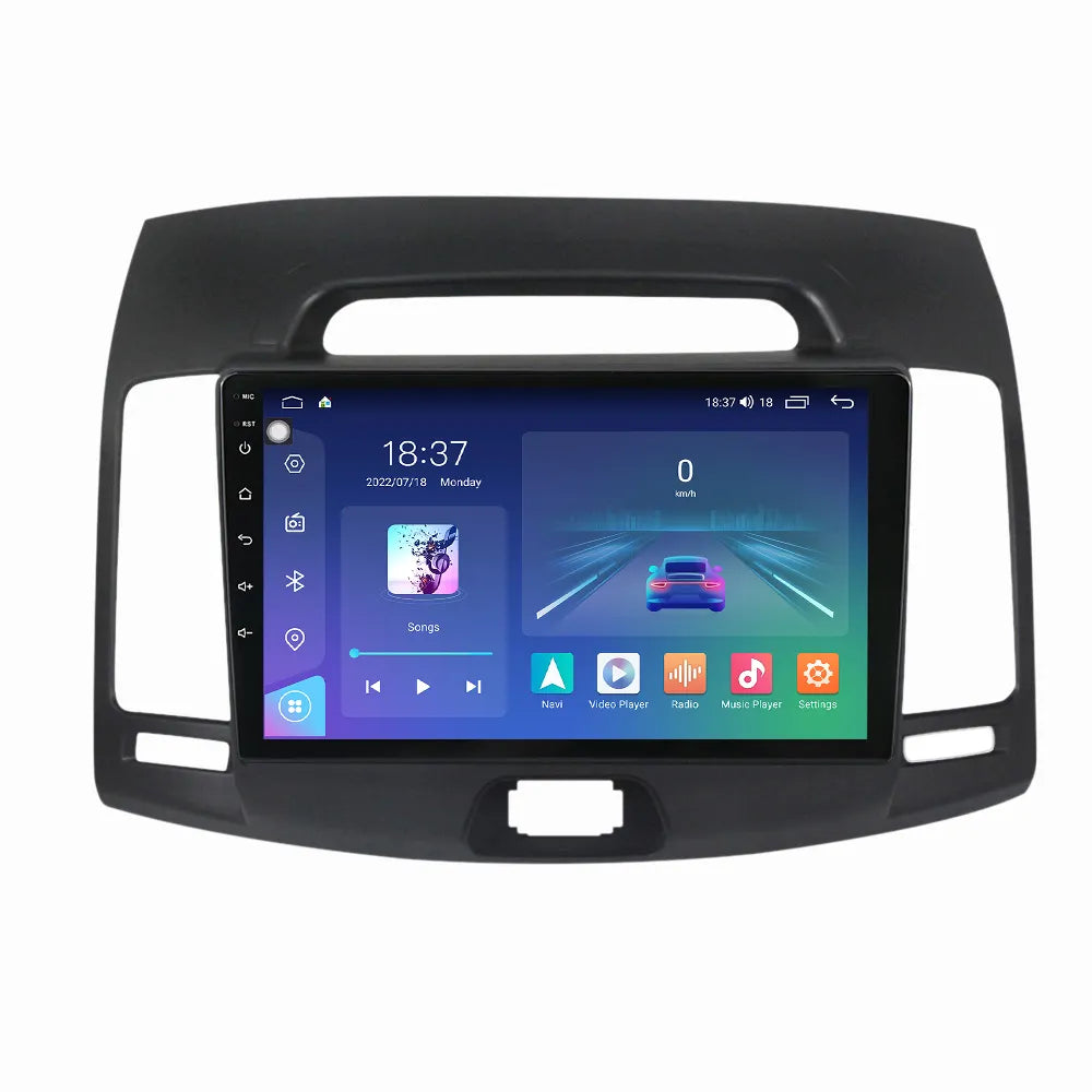 Combo RADIO + BISEL - Hyundai Elantra 4  2006-2012 - 4GB RAM + 64GB ROM - Pantalla QLED