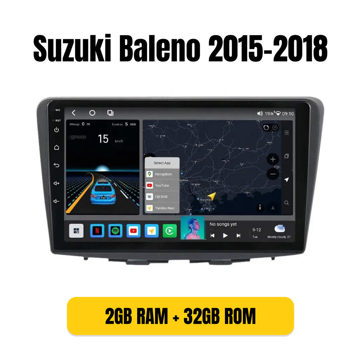 Radio Android con bisel para Suzuki Baleno 2015-2018, 2GB/32GB IPS
