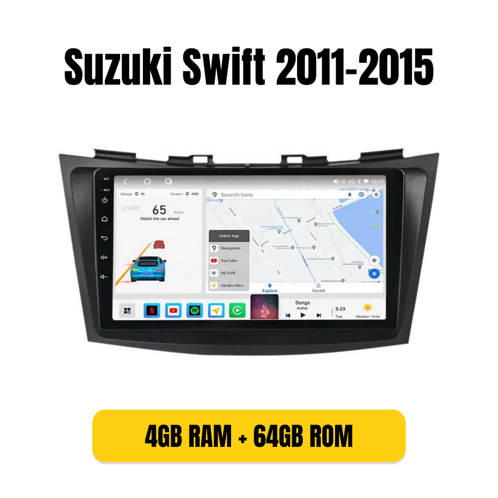 Radio Android con bisel para Suzuki Swift 2011-2015, 4GB/64GB IPS