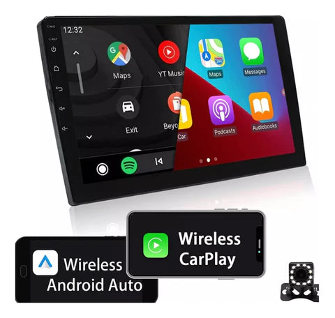Radio 9" QLED CarPlay + Cámara de Retroceso · 4GB/64GB