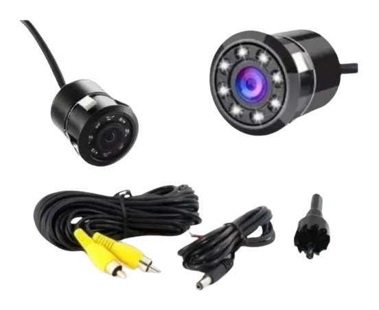 Cámara de reversa embutida para Auto (redonda) FULL HD Visión nocturna